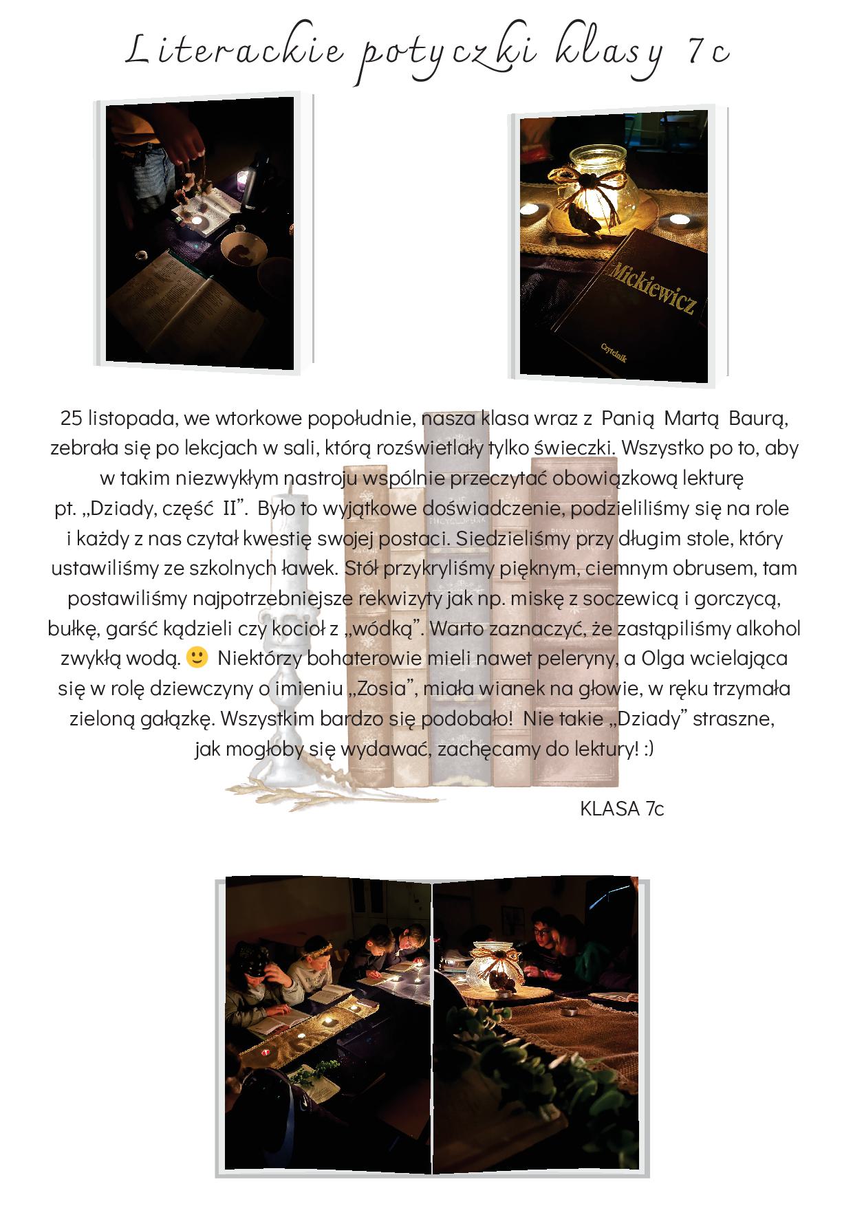 Literackie popoludnie klasy 7c