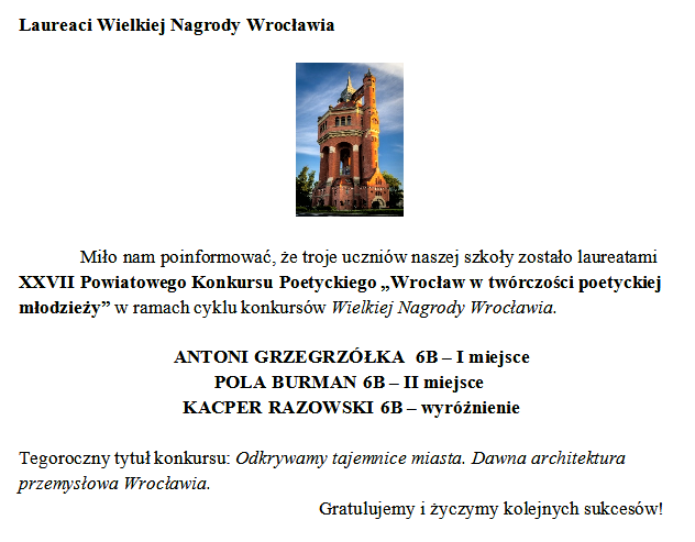 Laureaci Wielkiej Nagrody Wroclawia2022