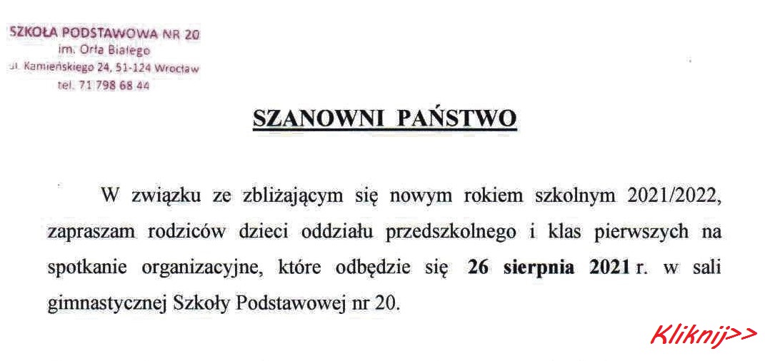 Spotkanie przedszk.i.kl.I 2021
