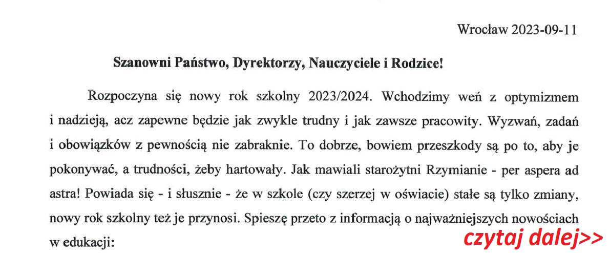 List DKO do Dyr Naucz i Rodz
