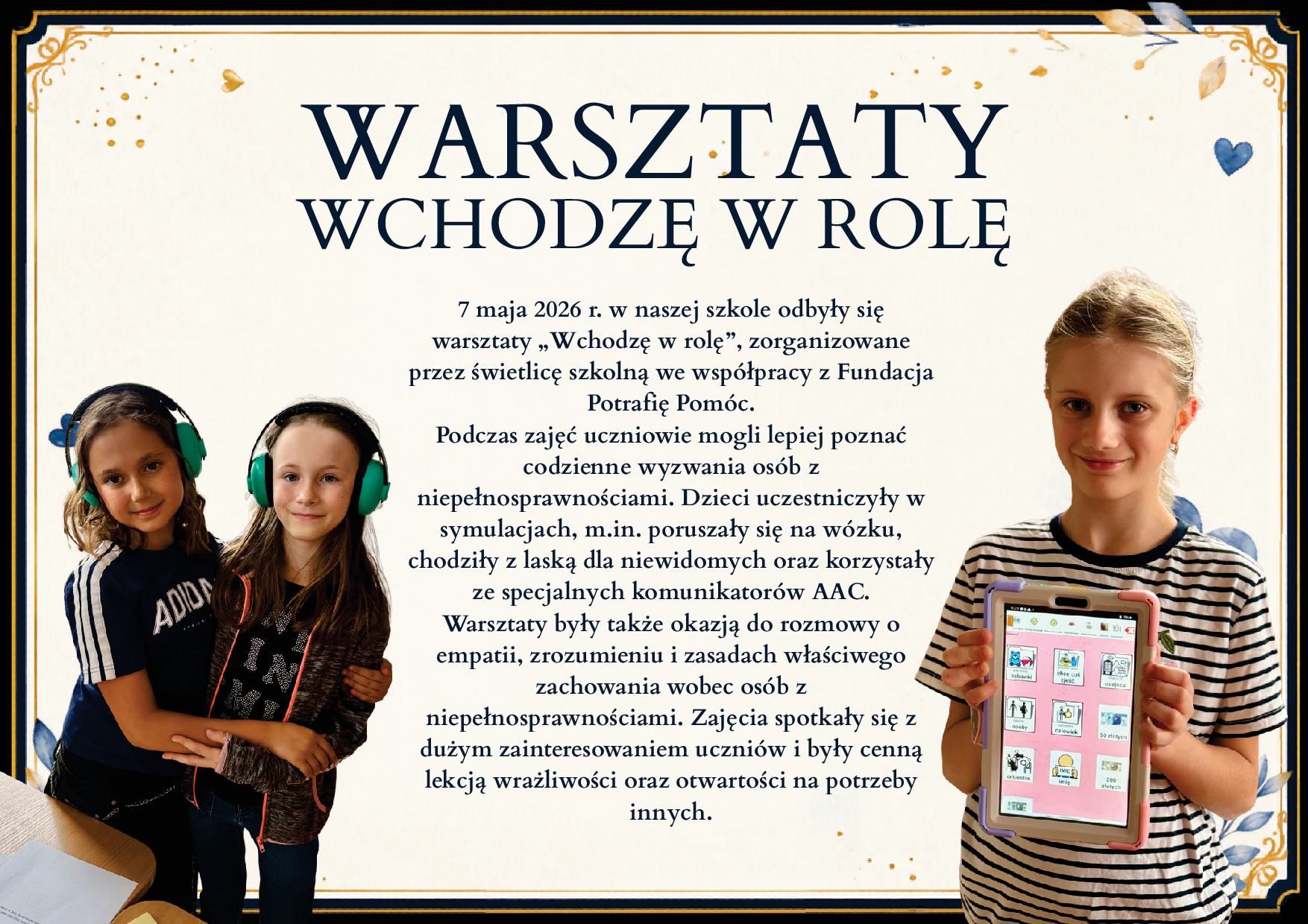 WARSZTATY WCHODZE W ROLE