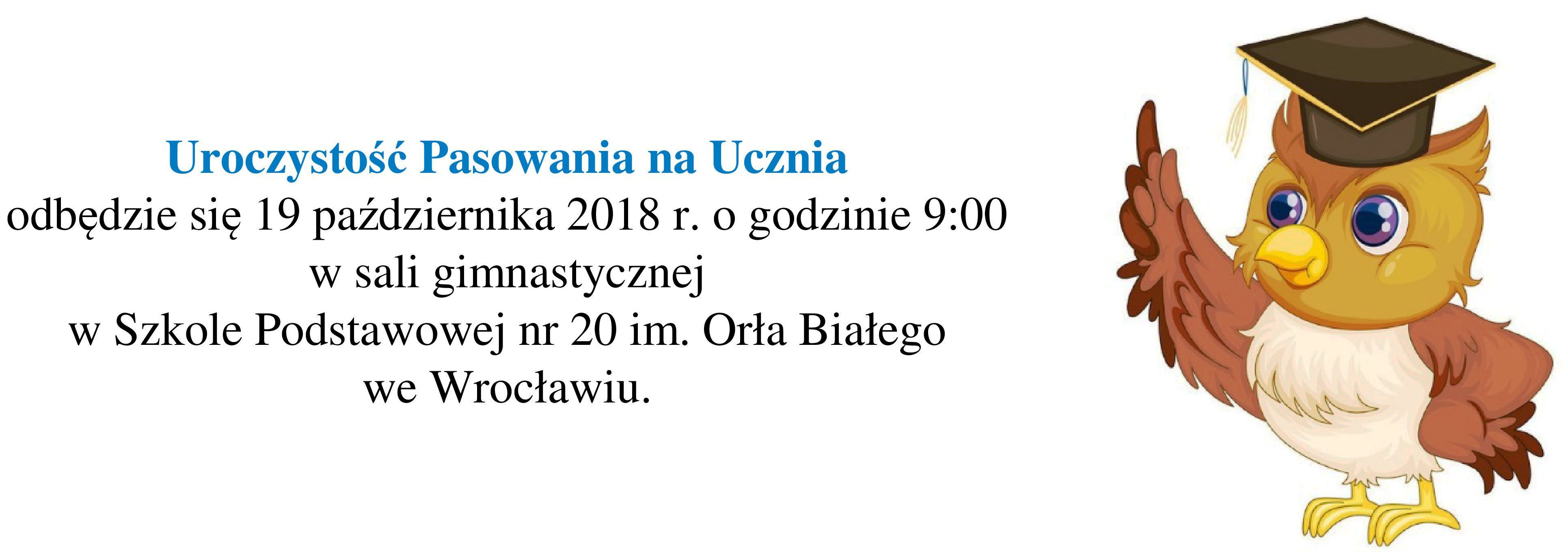 Uroczystość Pasowania na Ucznia 2018