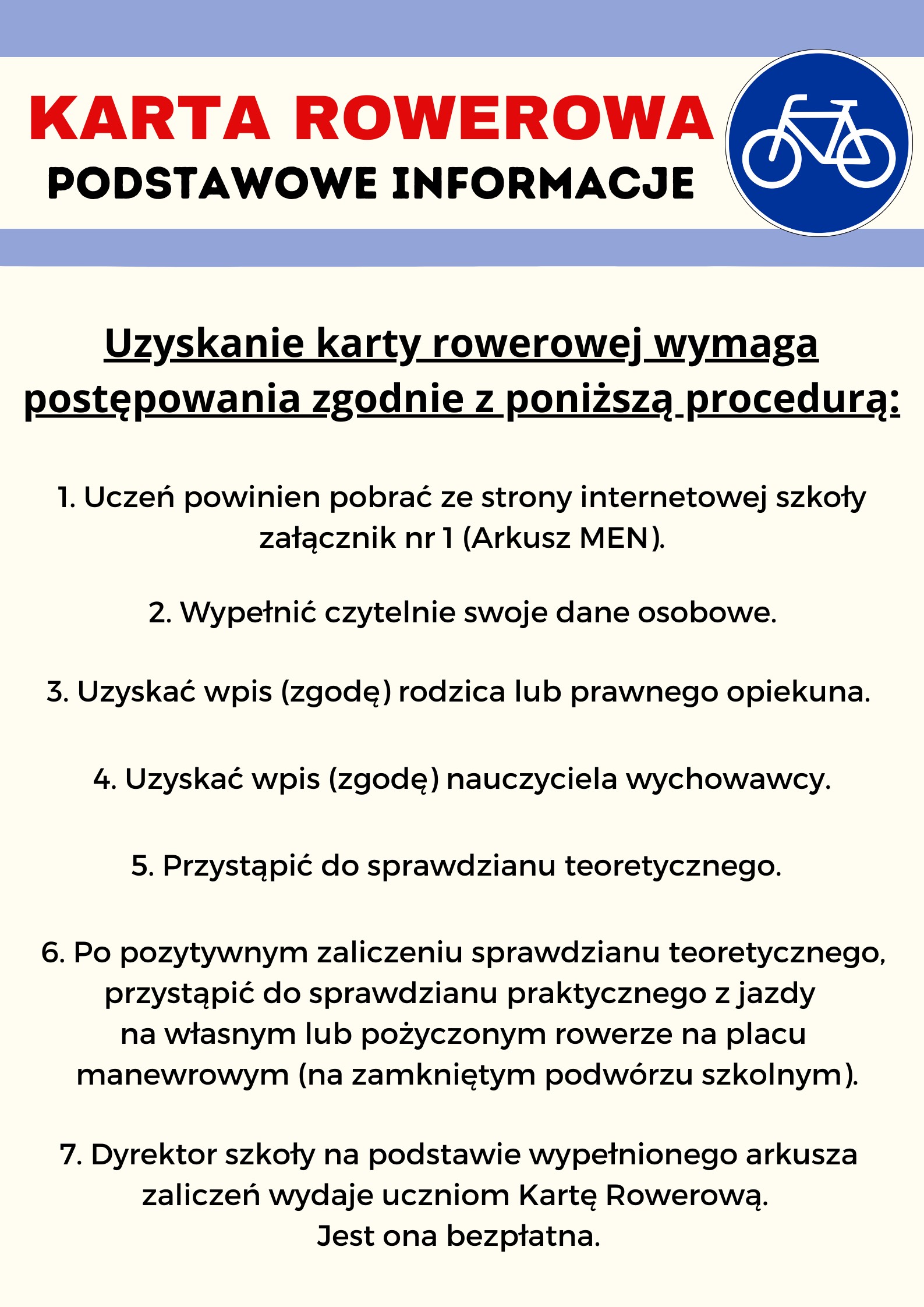 KARTA ROWEROWA INFORMACJE 2026