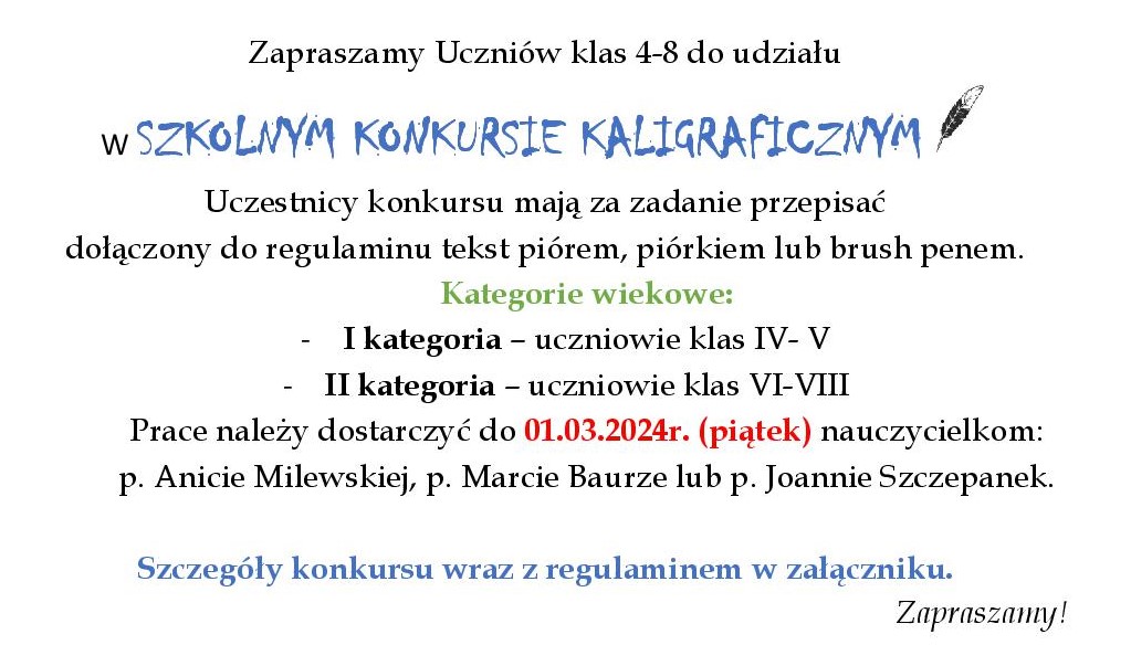 sz.konkurs kaligraficzny