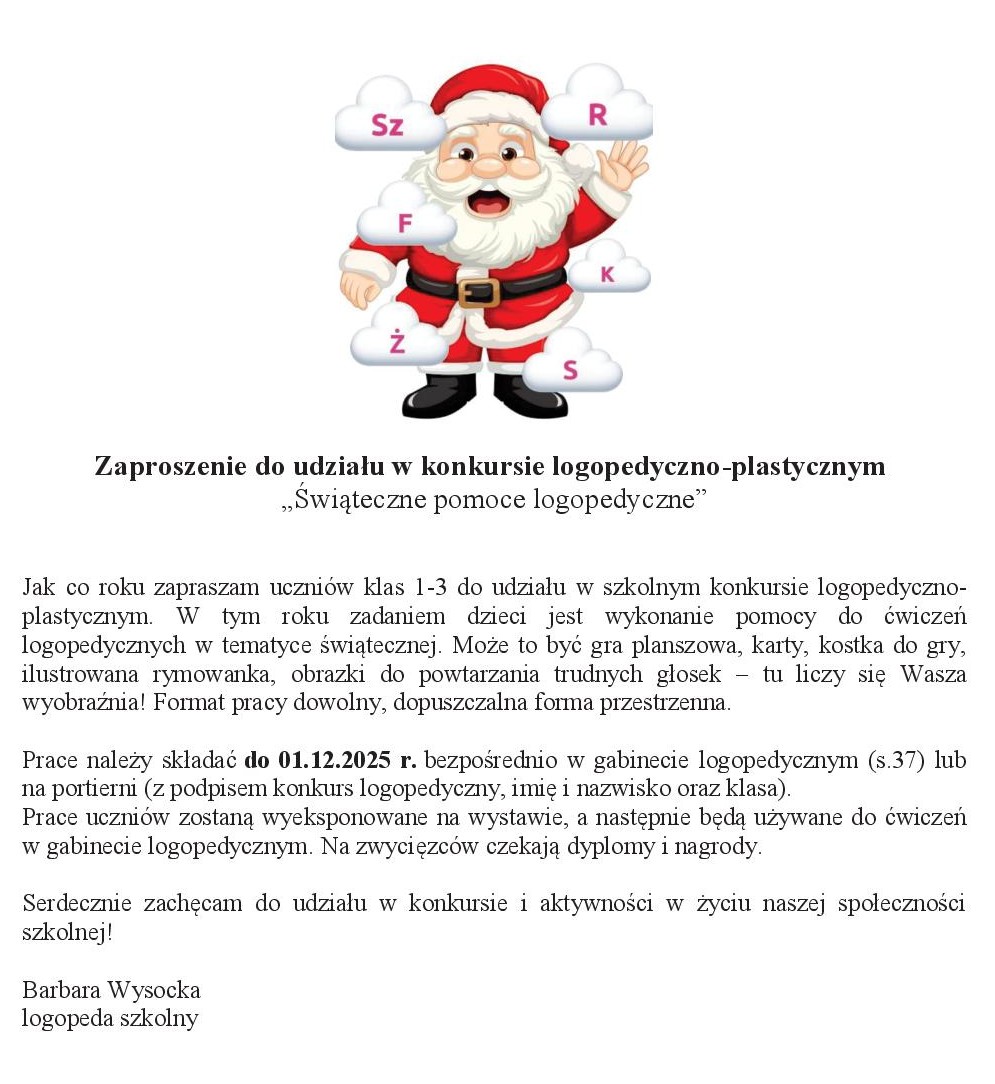 Swiateczne pomoce logopedyczne