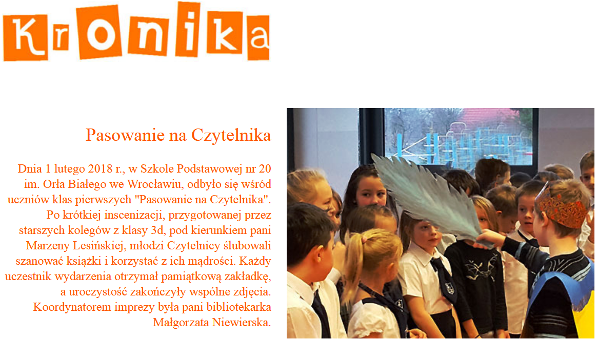 pasowanie na czytelnika 2018 02 20