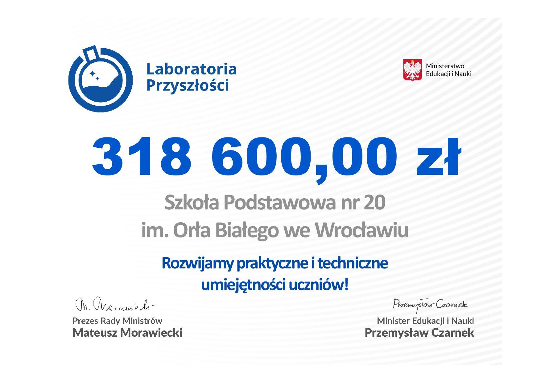 Czek   Laboratoria Przyszlosci   SP 20 RSPO   14098