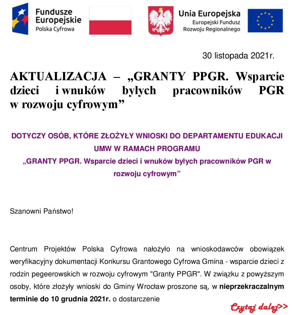 Granty PPGR   aktualizacja1