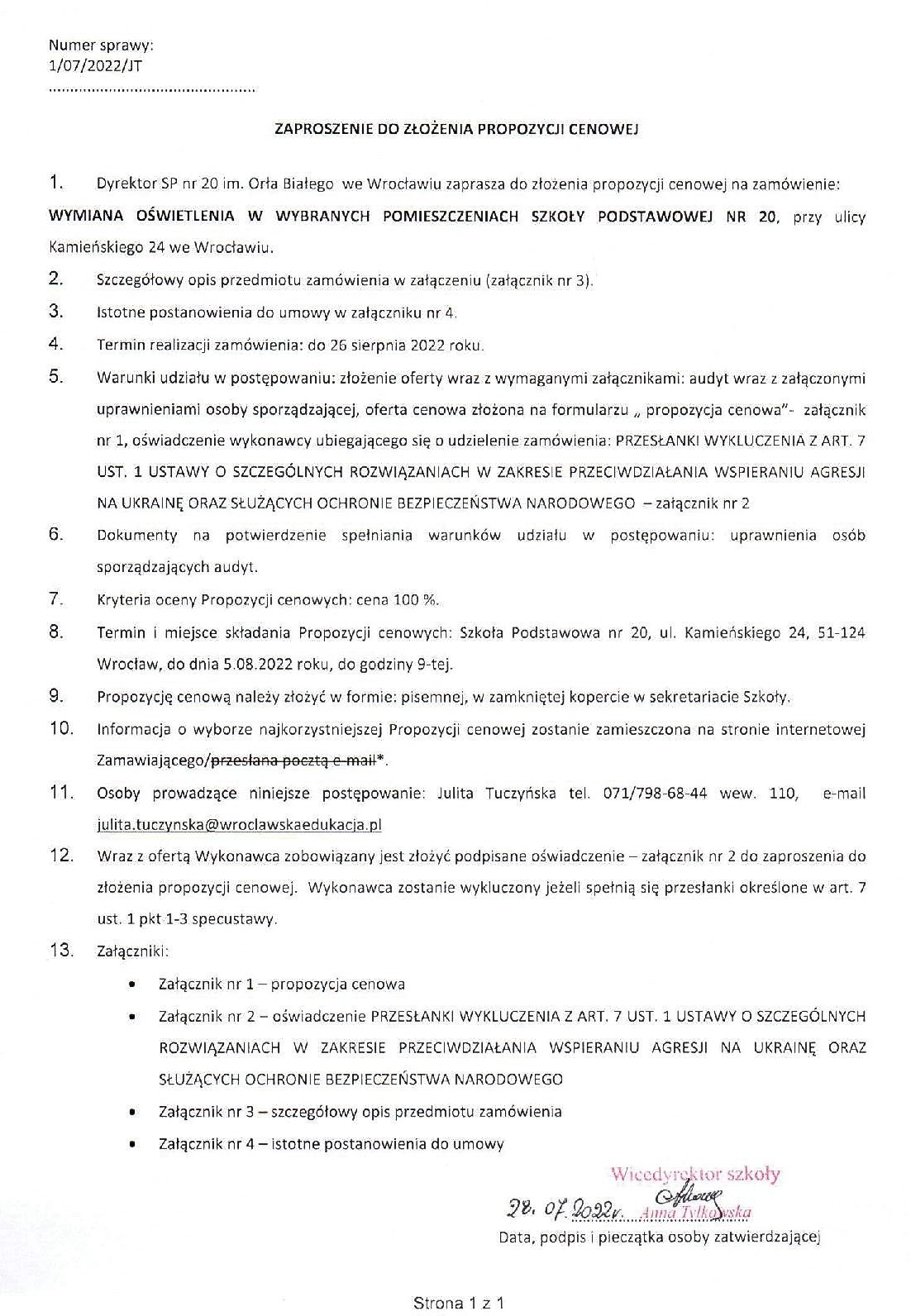 zaproszenie