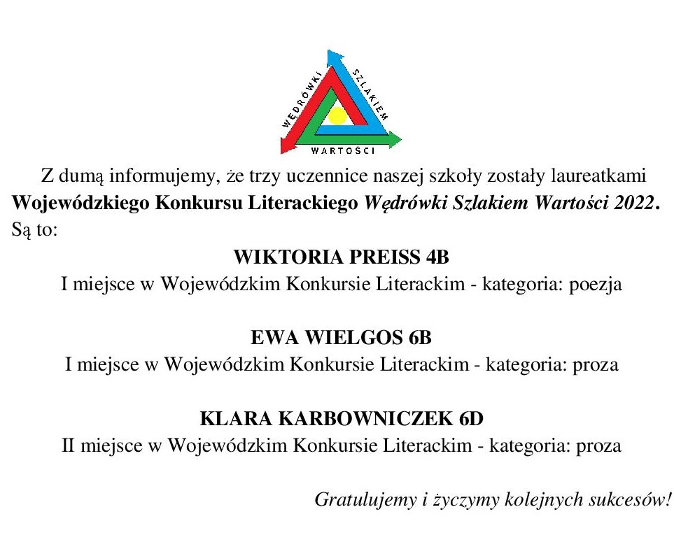 Literackie sukcesy naszych uczennic