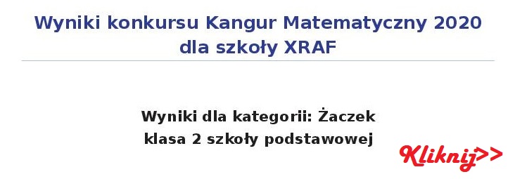 Kangur Matematyczny 20201