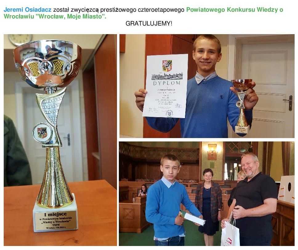 Powiatowy Konkurs Wiedzy o Wroclawiu