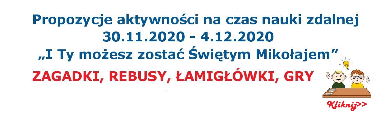 aktywnosci 30.11 4.12.2020