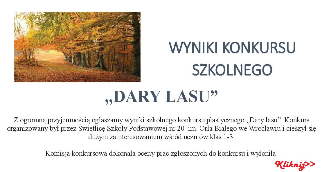 Dary Lasu   wyniki