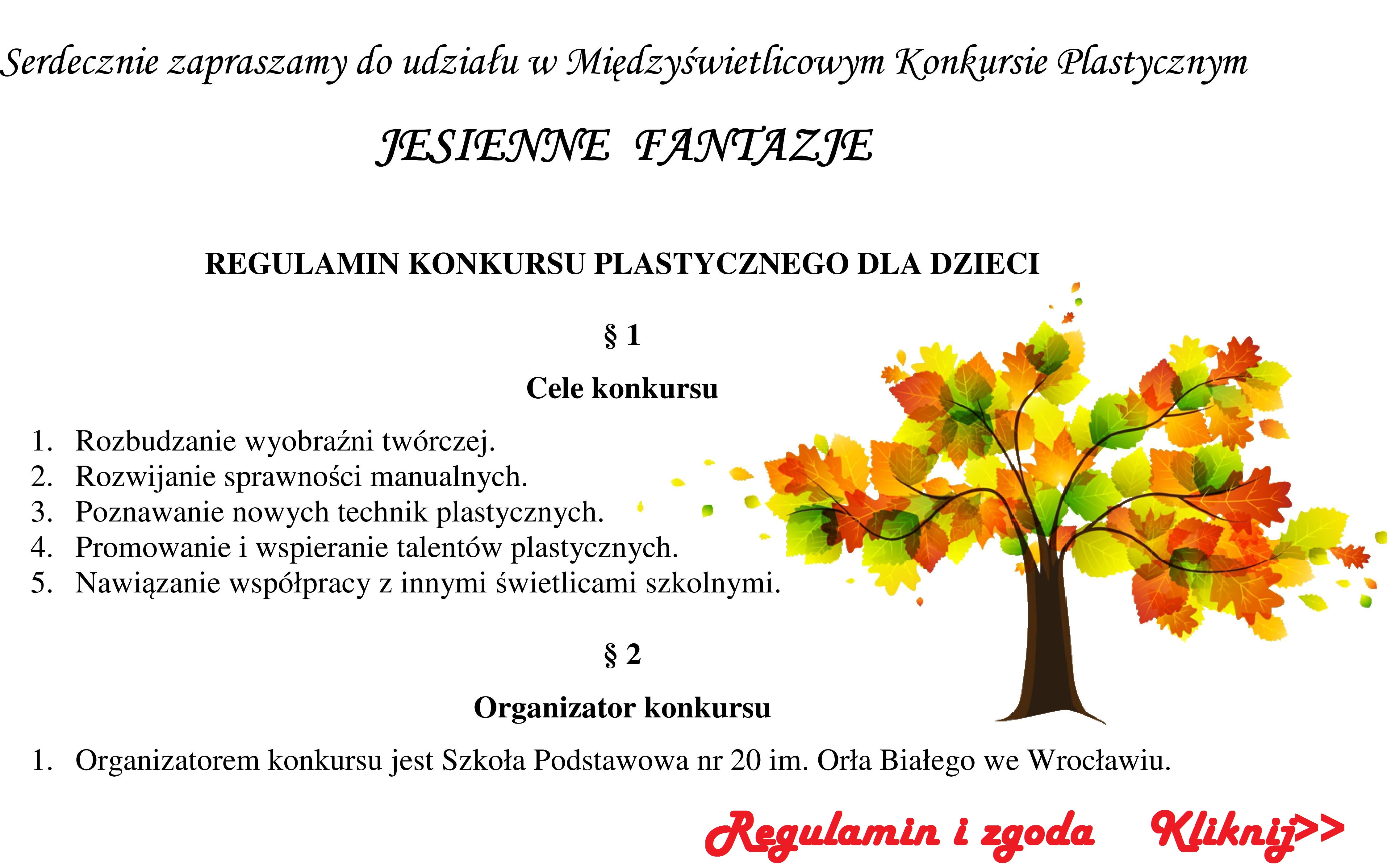 Jesienne fantazje 2018 regulamin+zgoda